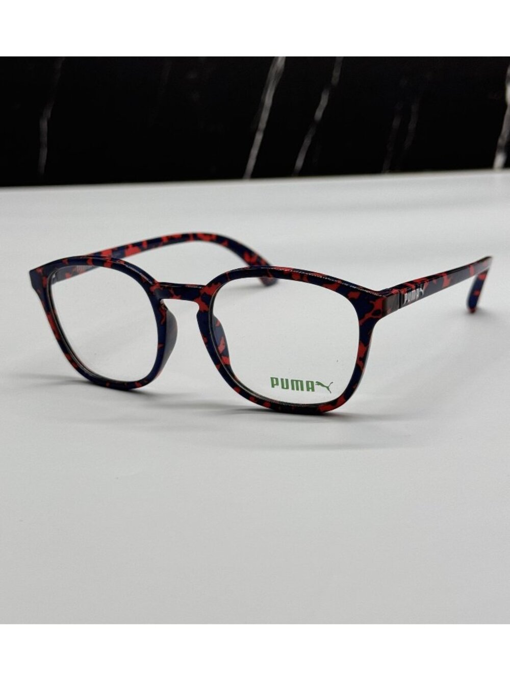 Puma PU0080O 002 Round Blue Red Kids Eyeglasses NEW